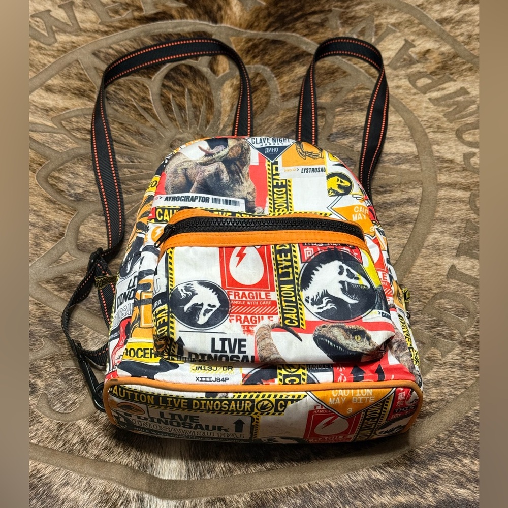 Universal Studios Jurassic Park Mini-Backpack, pre-owned, good condition.